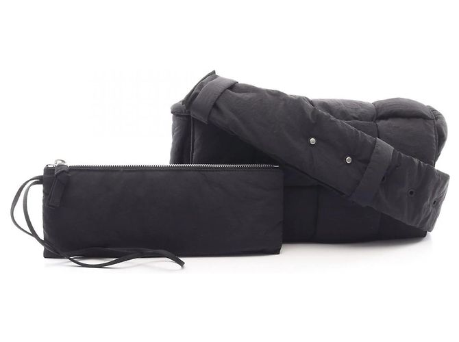 Borsa a tracolla Bottega Veneta Padded Tech Cassette Nero