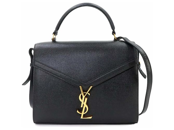 Autre Marque Saint Laurent Cassandra Medium 2-Way Handtasche Schwarz