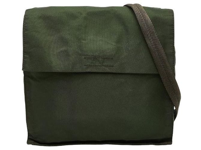 Borsa a tracolla Prada con placca logo triangolare Marrone