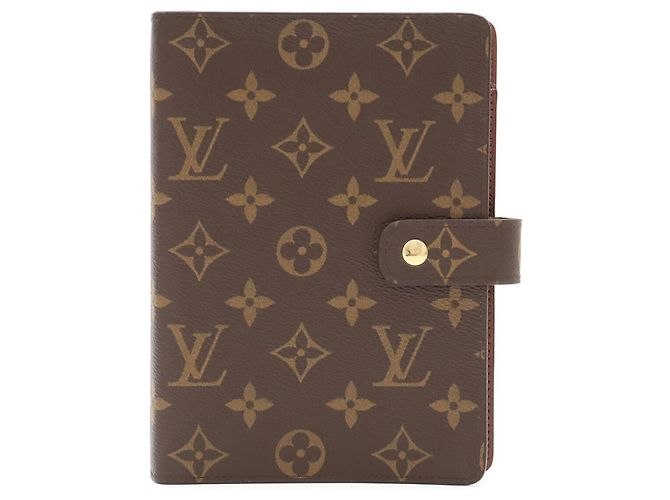 Louis Vuitton Monogram Agenda MM Notebook Cover Brown