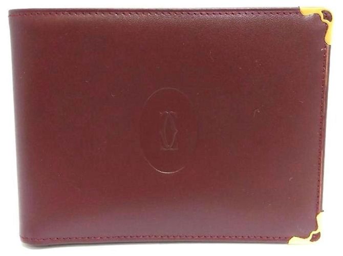 Cartera bi-fold Cartier Must Line Burdeos