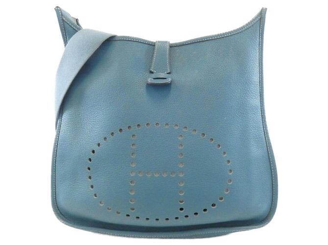 Hermès Borsa a tracolla Hermes Evelyne II GM Blu