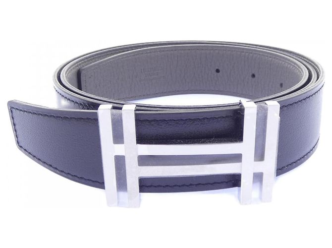 Hermès Hermes H AU CARRE Wendelgürtel Braun Schwarz