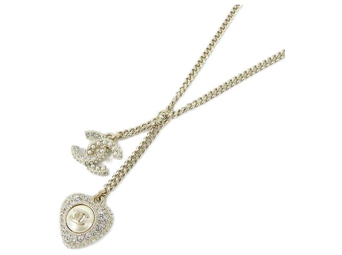Collar Chanel AB9386 Dorado y Blanco