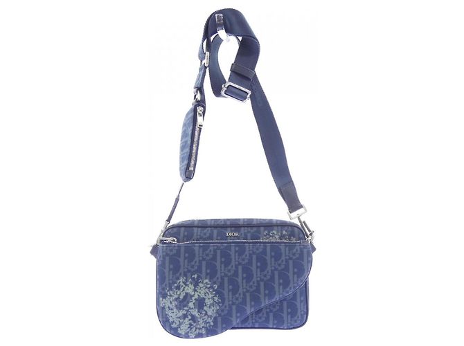 Christian Dior Dior Tears Saddle Handbag Navy blue
