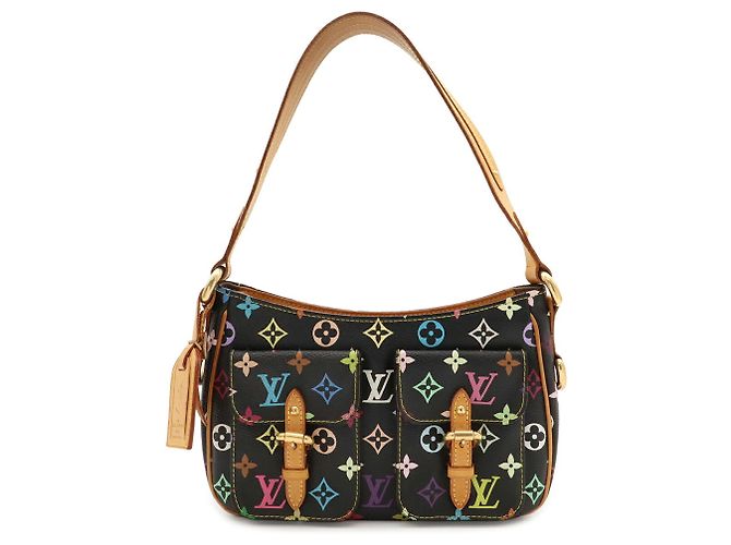 Sac à épaule Louis Vuitton Monogram Multicolor Lodge PM Noir