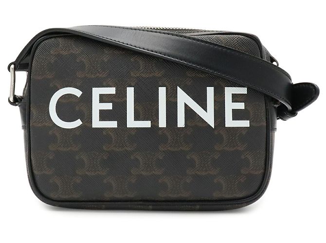 Céline Borsa a spalla Mini Triomphe Pochette Celine Marrone scuro
