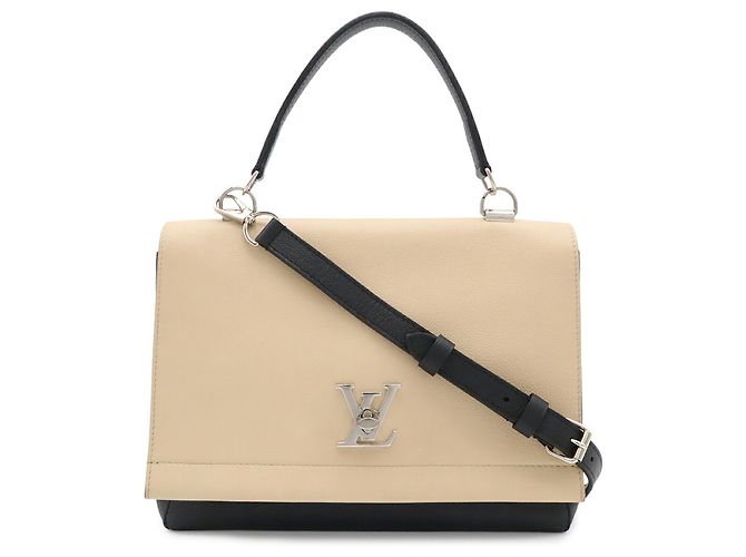Bolsa Louis Vuitton Lockme Cartable Preto Bege