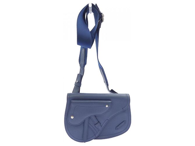 Sac à main Christian Dior Dior SADDLE Bleu Marine