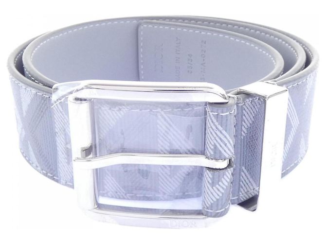 Christian Dior Gray Standard Belt Brown