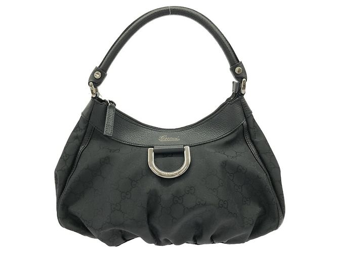 Borsa a tracolla Gucci 265692 in nylon nero