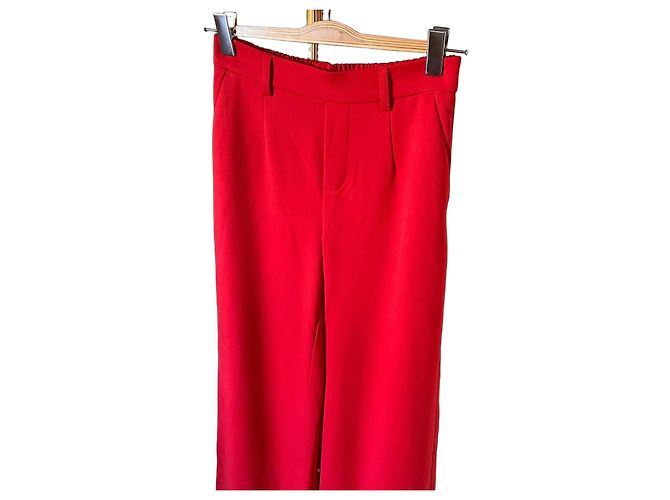 Autre Marque Calças largas vermelhas Object Vermelho