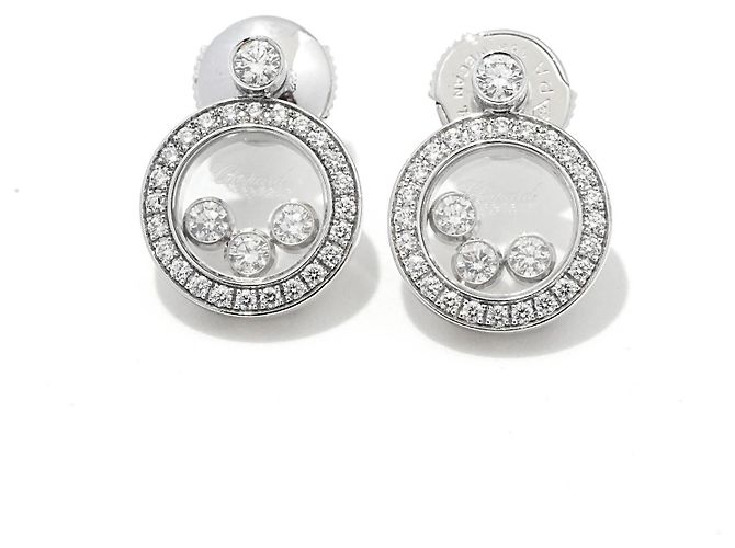 Chopard Happy Diamonds Orecchini in Oro Bianco 18K Argento