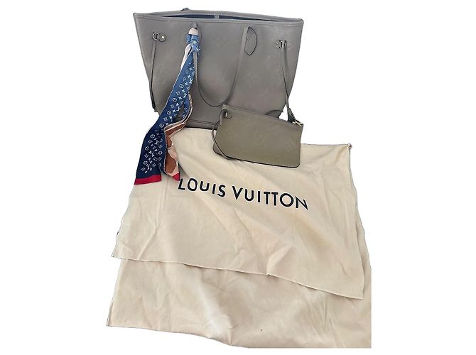 Louis Vuitton Neverfull MM Monogram Empreinte Grey