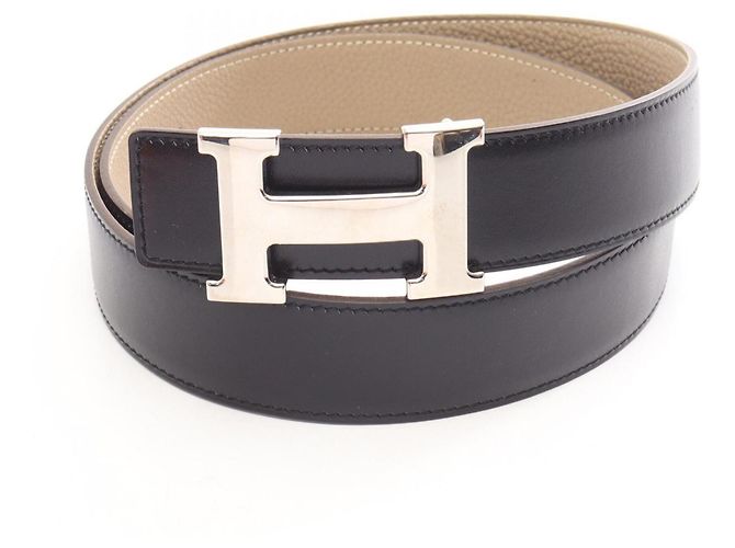 Hermès Cintura Hermes Constance H-Belt Nero Beige