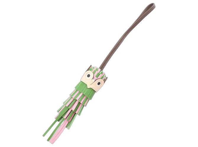 Hermès Accessoire Grumeau Chouette Hermes Rose Vert Écru Chocolat