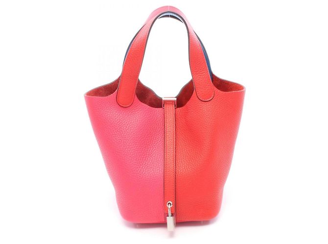Hermès Borsa Hermes Picotin Lock Casaque 2 PM Rosa Rosso Blu