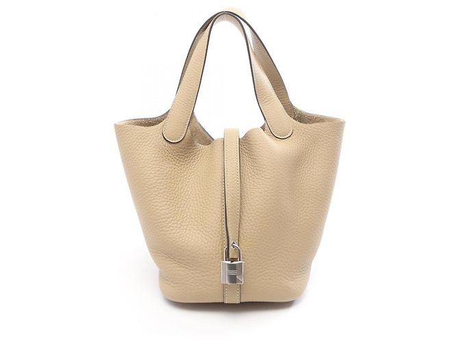 Hermès Bolsa Hermes Picotin Lock PM Trench Bege
