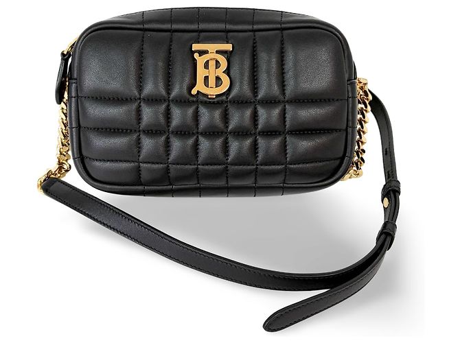 Burberry Lola Camera Quilted Leather Small Noir