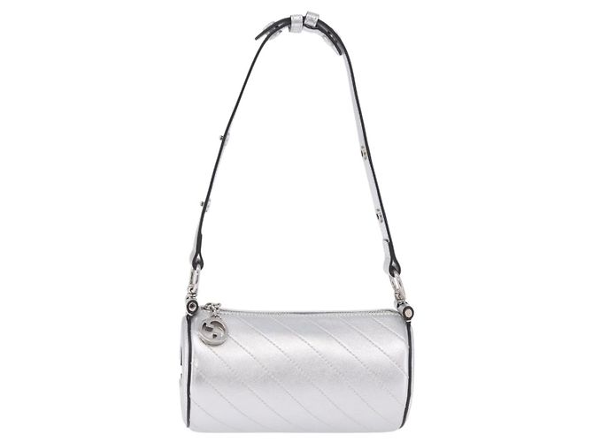 Gucci Blondie em couro matelassê diagonal Small Prata
