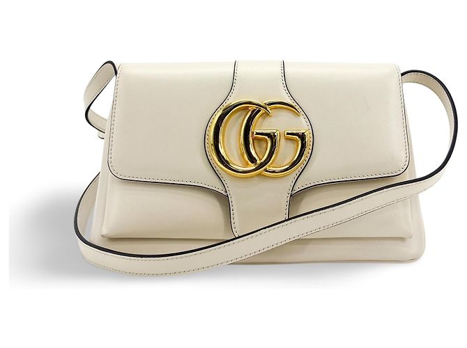 Gucci Blondie Flap Leather Medium Blanc