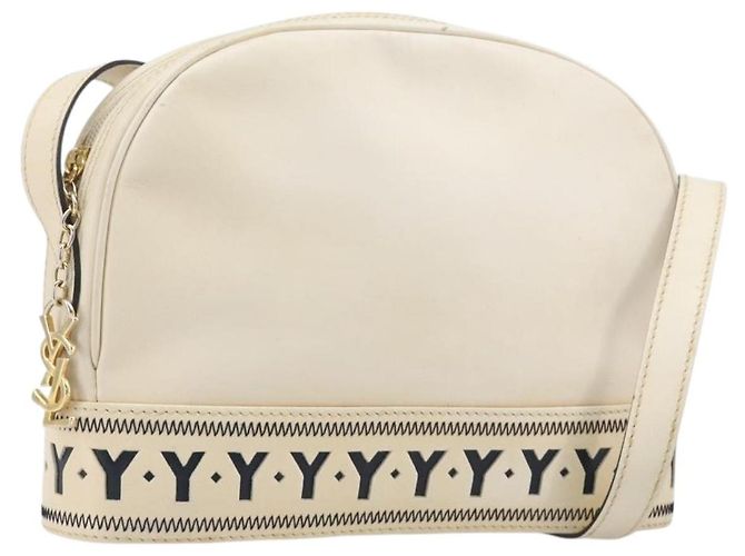 Autre Marque Borsa a tracolla SAINT LAURENT in pelle beige e oro Auth 201477 D'oro