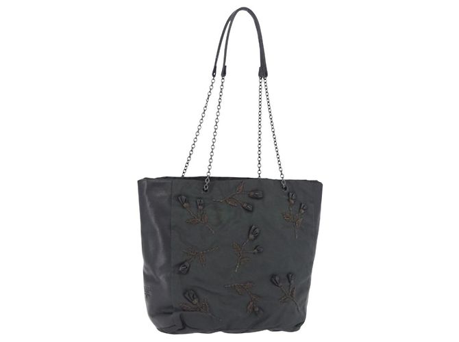 Sac Tote à chaîne PRADA Nylon Green Auth ar14194 Vert