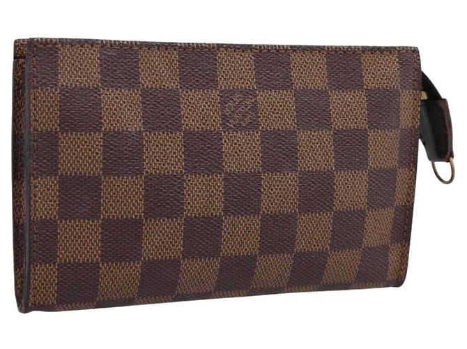 LOUIS VUITTON Damier Ebene Marais Pouch LV Auth 201498A