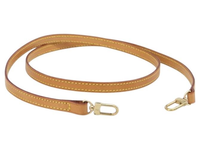 LOUIS VUITTON Nume leather Shoulder Strap Leather 44.9"" Beige LV Auth 204230A