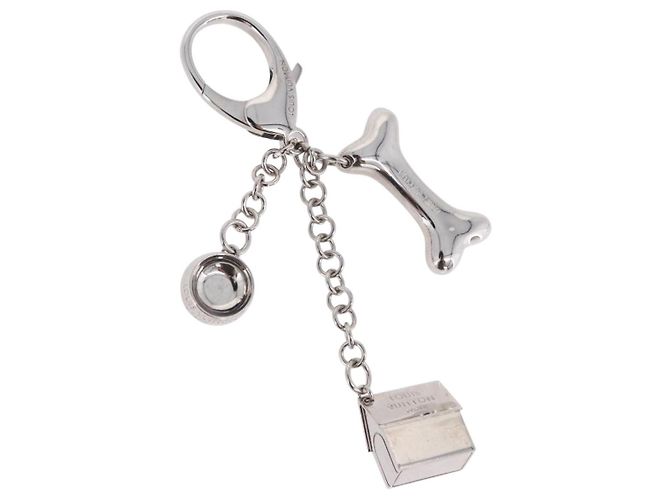 LOUIS VUITTON Bijoux Sack Baxter Charm Metal Silver M65178 LV Auth ar14252V Argento
