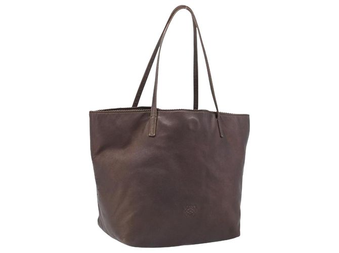 LOEWE Tote Bag aus Leder braun Auth 201519