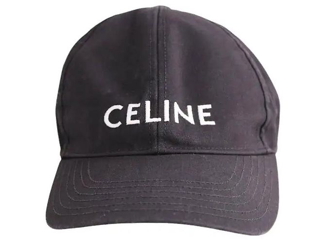 Cappellino Céline in cotone nero