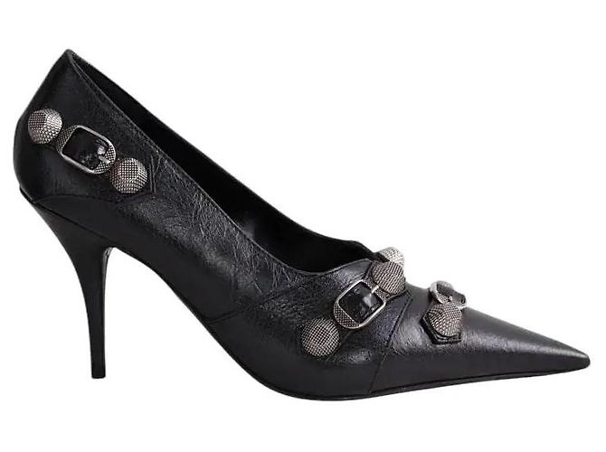 Tacchi Balenciaga Cagole in pelle nera Nero