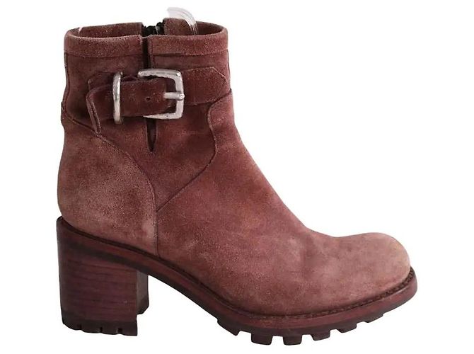 Free Lance Burgundy buckle boots Dark red