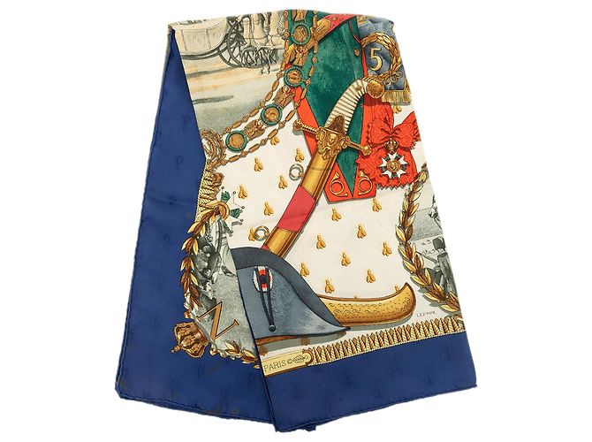 Hermès Napoleon Seidentuch blau 90