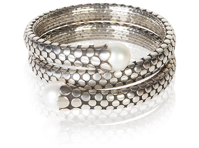Autre Marque Pulsera Wrap John Hardy Sterling Silver Pearl Dot Collection