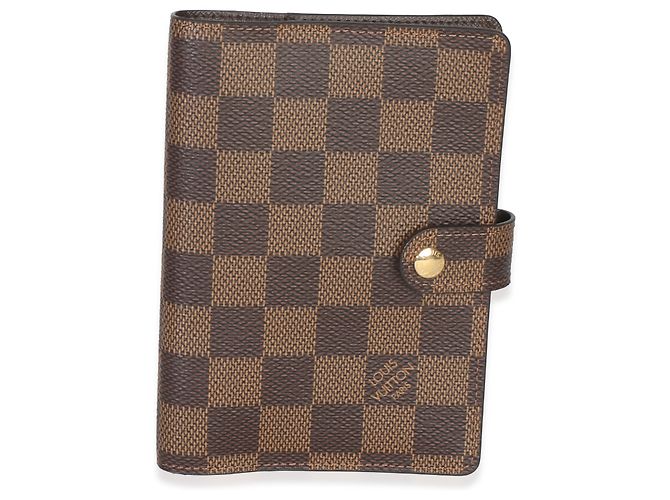 Capa de Agenda Small Ring em Canvas Damier Ebene Louis Vuitton