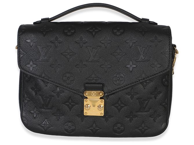 Louis Vuitton Black Monogram Empreinte Pochette Metis Nero