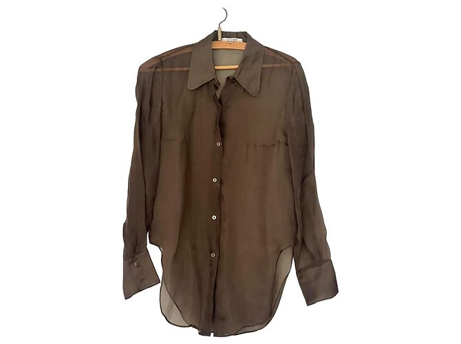 Camicia in seta marrone Carven