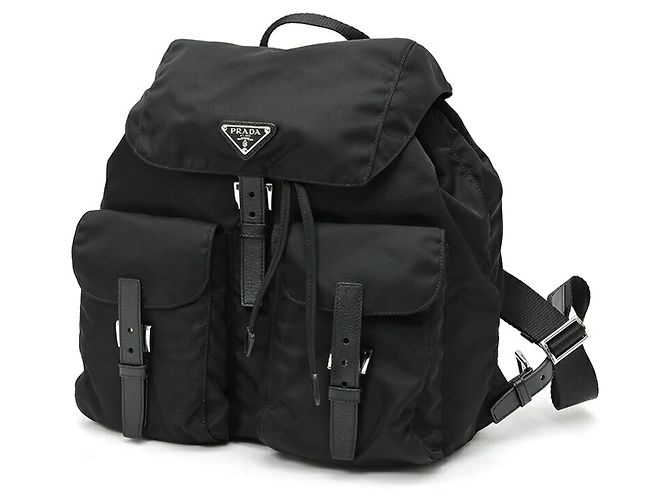 Saffiano Prada Medium Backpack Black