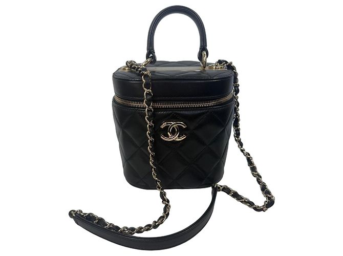 Bolso Chanel Vanity Case de cuero Negro
