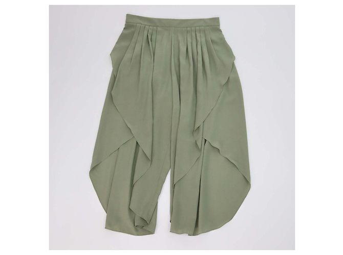Chloé Pantalones Tulipa Chloe Plant de seda verde