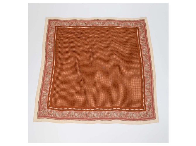 Zimmermann Brauner Seidenschal mit Paisley-Print 90