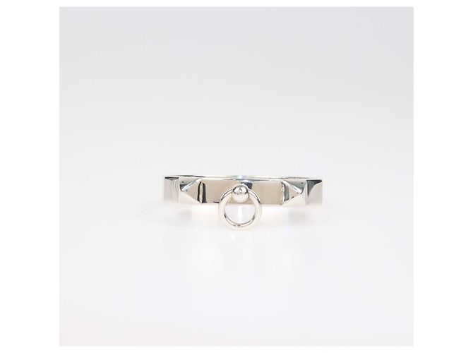 Hermès Hermes Sterling Silver Collier De Chien Bracelet Small Model Argento