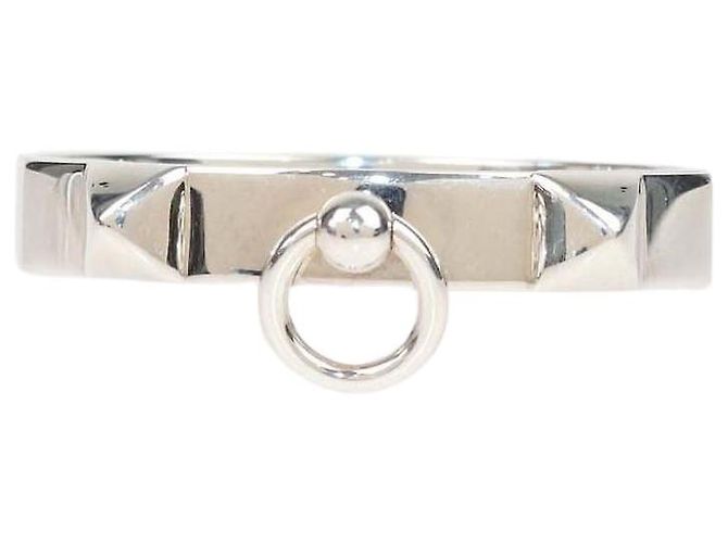 Hermès Hermes Sterling Silver Collier De Chien Bracelet Small Model Argenté
