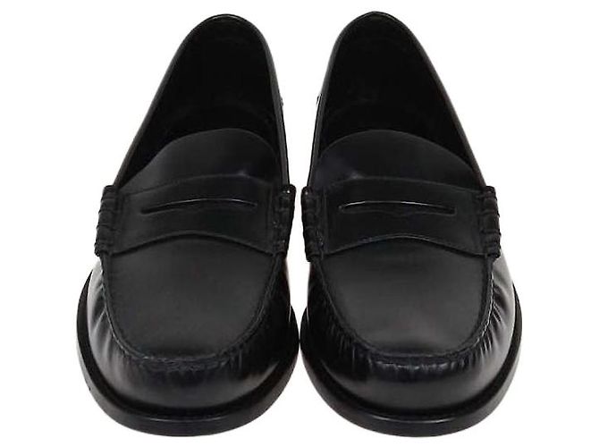 Mocassins Slip-On Prada en cuir brossé noir