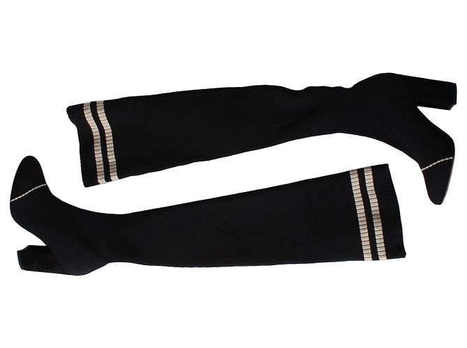 Tabitha Simmons Stretch Over-the-Knee Boots Black