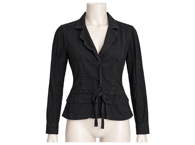 Armani Jeans Leinenblazer in Schwarz