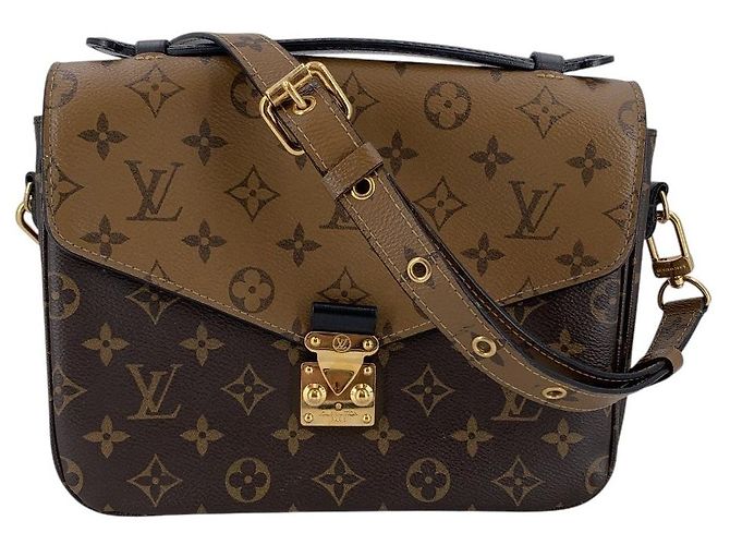 Louis Vuitton Borsa a tracolla Metis Reverse in canvas Monogram marrone