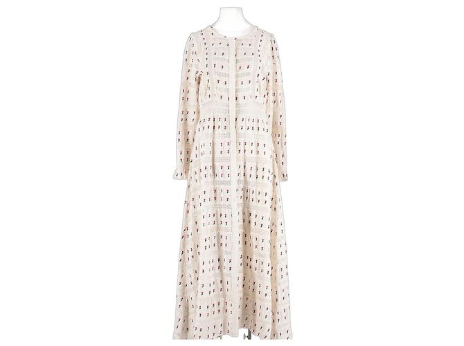 Autre Marque Vestido de algodón blanco LOVE SHACK FANCY